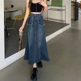 スカート デニムスカート Aライン | IRADOWL | 詳細画像3