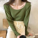 グリーン | トップス スクエアネック タイト | IRADOWL