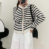 マルチ | カーディガン トップス ボーダー柄 | IRADOWL