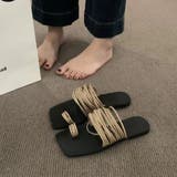 ベージュ | シューズ サンダル スクエアトゥ | IRADOWL