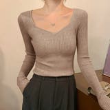 カーキベージュ | トップス ニット リブ | IRADOWL