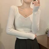 ホワイト | トップス ニット リブ | IRADOWL