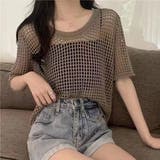 モカ | トップス メッシュ メッシュトップス | IRADOWL