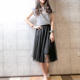 ボーダー / Fサイズ | クルーネック フレンチスリーブシンプル ポケット | Frenchic