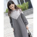 千鳥柄 ニットワンピースロング | Frenchic | 詳細画像13