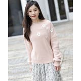 刺繍フラワーニット | Frenchic | 詳細画像2 