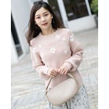 刺繍フラワーニット | Frenchic | 詳細画像3 