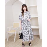 グレー | フード付きシフォンワンピ | Frenchic