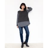 ストライプ柄アンサンブルトップス レーディス 長袖 | Frenchic | 詳細画像5 