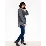 ストライプ柄アンサンブルトップス レーディス 長袖 | Frenchic | 詳細画像6 