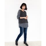 ストライプ柄アンサンブルトップス レーディス 長袖 | Frenchic | 詳細画像12 