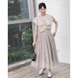 花柄ラッフルバンドカラーブラウス フリル ノースリーブシャツ | Frenchic | 詳細画像11 