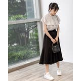 花柄ラッフルバンドカラーブラウス フリル ノースリーブシャツ | Frenchic | 詳細画像7 