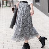 2WAY花柄レースフレアスカートロングスカート | Frenchic | 詳細画像1 