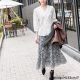 2WAY花柄レースフレアスカートロングスカート | Frenchic | 詳細画像21 