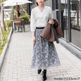 2WAY花柄レースフレアスカートロングスカート | Frenchic | 詳細画像24 
