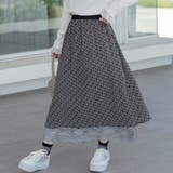 2WAY花柄レースフレアスカートロングスカート | Frenchic | 詳細画像4 