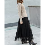 花柄刺繡リブニットトップス | Frenchic | 詳細画像1 