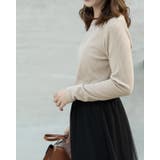 花柄刺繡リブニットトップス | Frenchic | 詳細画像4 