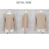 花柄刺繡リブニットトップス | Frenchic | 詳細画像8 