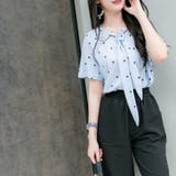 ゆったりドット柄Tシャツ レーディス 半袖 | Frenchic | 詳細画像3 