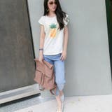 可愛いパイナップルデザインフリルトップス レーディス トップス | Frenchic | 詳細画像3 