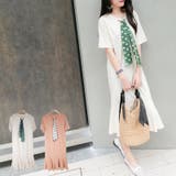 ドット柄スカーフ×裾フリルワンピース レーディス 半袖 | Frenchic | 詳細画像3