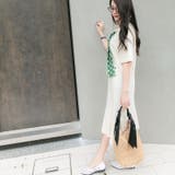 ドット柄スカーフ×裾フリルワンピース レーディス 半袖 | Frenchic | 詳細画像4