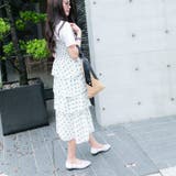 ハート柄入り4段フリル半袖ワンピース レーディス 半袖 | Frenchic | 詳細画像4