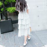 ハート柄入り4段フリル半袖ワンピース レーディス 半袖 | Frenchic | 詳細画像5