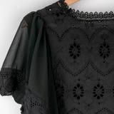 Vネック カットワークレース刺繍ふんわりスリーブトップス 春夏 | Frenchic | 詳細画像12 