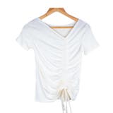 Vネッククロストップス タイトシルエット レーディス | Frenchic | 詳細画像16 