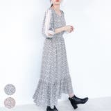 レーススリーブ花柄シフォンワンピース レーディス レース | Frenchic | 詳細画像1