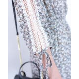 レーススリーブ花柄シフォンワンピース レーディス レース | Frenchic | 詳細画像10