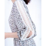 レーススリーブ花柄シフォンワンピース レーディス レース | Frenchic | 詳細画像11