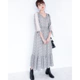 レーススリーブ花柄シフォンワンピース レーディス レース | Frenchic | 詳細画像17