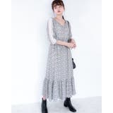 レーススリーブ花柄シフォンワンピース レーディス レース | Frenchic | 詳細画像18