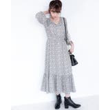 レーススリーブ花柄シフォンワンピース レーディス レース | Frenchic | 詳細画像20