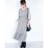 レーススリーブ花柄シフォンワンピース レーディス レース | Frenchic | 詳細画像21