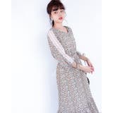 レーススリーブ花柄シフォンワンピース レーディス レース | Frenchic | 詳細画像27