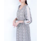 レーススリーブ花柄シフォンワンピース レーディス レース | Frenchic | 詳細画像3