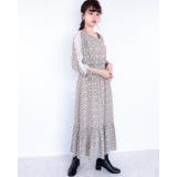 レーススリーブ花柄シフォンワンピース レーディス レース | Frenchic | 詳細画像30