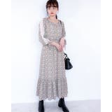レーススリーブ花柄シフォンワンピース レーディス レース | Frenchic | 詳細画像32