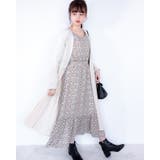 レーススリーブ花柄シフォンワンピース レーディス レース | Frenchic | 詳細画像34