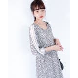 レーススリーブ花柄シフォンワンピース レーディス レース | Frenchic | 詳細画像5