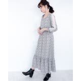 レーススリーブ花柄シフォンワンピース レーディス レース | Frenchic | 詳細画像7
