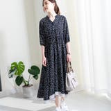 ワンピース ドット柄 花柄 春夏秋冬 オールシーズン 女性 | Frenchic | 詳細画像1