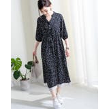 ワンピース ドット柄 花柄 春夏秋冬 オールシーズン 女性 | Frenchic | 詳細画像13