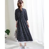 ワンピース ドット柄 花柄 春夏秋冬 オールシーズン 女性 | Frenchic | 詳細画像16
