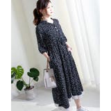 ワンピース ドット柄 花柄 春夏秋冬 オールシーズン 女性 | Frenchic | 詳細画像17